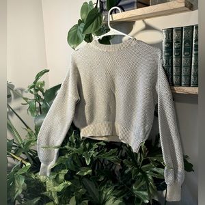 Shimmery Express honey comb knit sweater